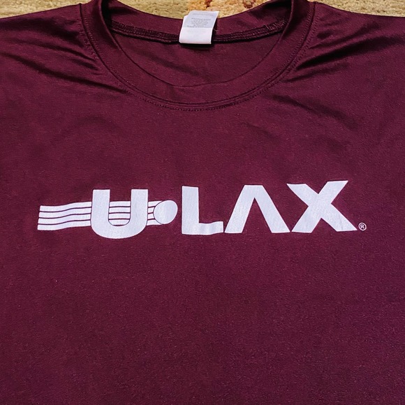 C2 Sport Mens Lacrosse Dri Fit Performance Maroon Tee Shirt - Picture 2 of 5